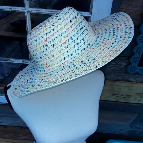 Loft Multicolor Floppy Straw Hat - Picture 3 of 7